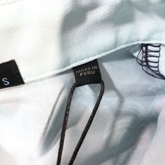 NWT Greyson Golf Shirt Polo Mountain Laurel Print Men's Small Raven - Picture 5 of 8